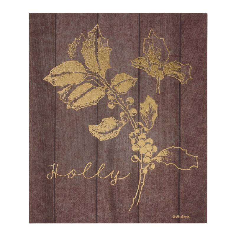 Laurel and Holly Plaque (Set of 2) - 9 x 0.25 x 11