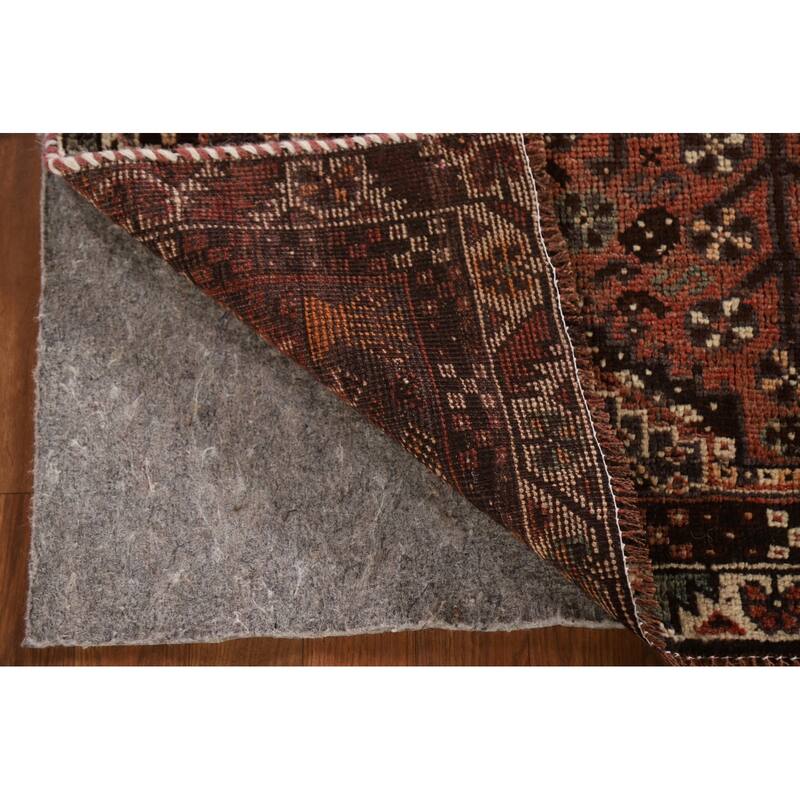 Vegetable Dye Qashqai Persian Rug Hand-knotted Antique Wool Carpet - 3'9"x 6'8"