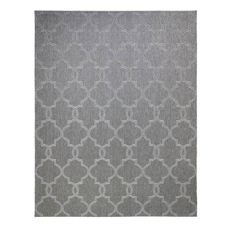 Gertmenian Grace Premium Multi-Size Multi-Colored Flatweave Indoor/ Outdoor Area Rug Collection - 6'6"x9'6" - TREMONT PEWTER
