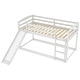 preview thumbnail 5 of 29, Low Bunk Beds with Ladder,Twin over Twin Bunk Bed with Convertible Slide and Ladder