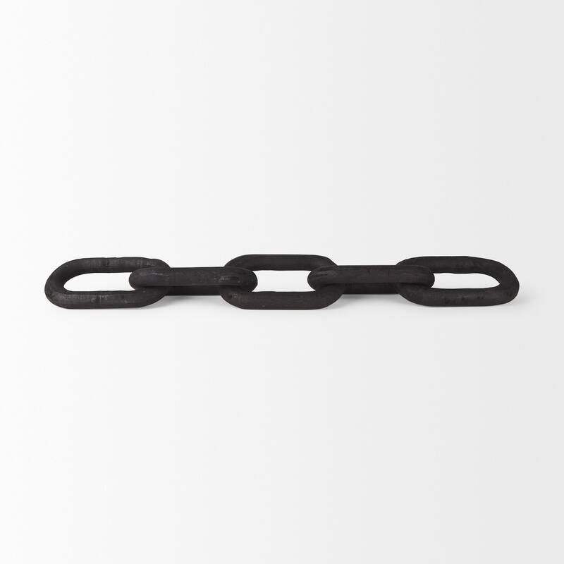 Alix Beige Wooden Link Chain Decorative Object