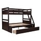 preview thumbnail 8 of 7, Twin over Full Bunk Bed with Storage and 2-Drawer,Solid Pine Legs