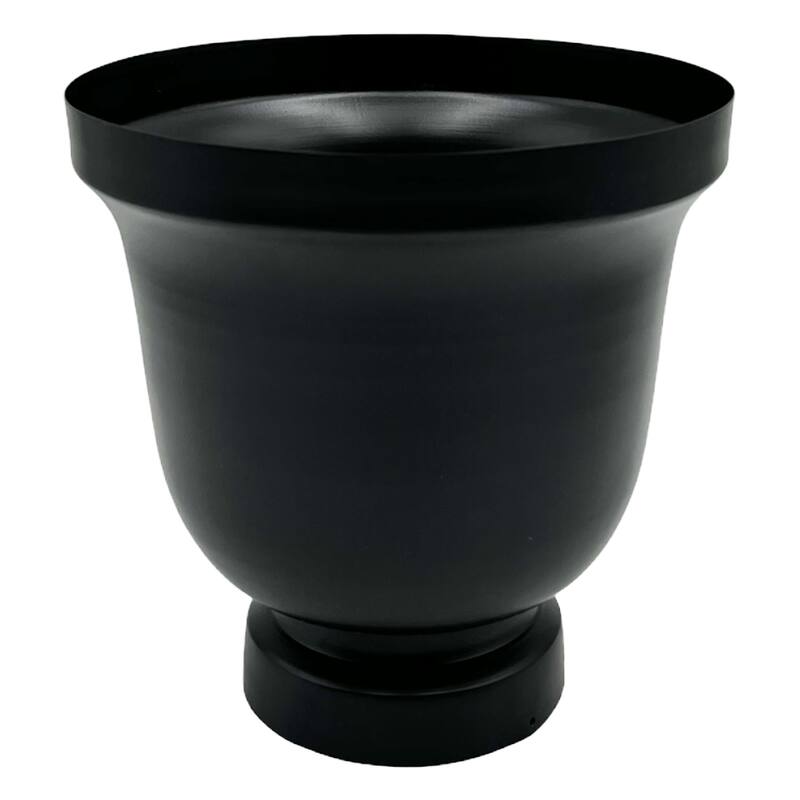 9 Inch Tall Decorative Handmade Aluminum Modern Flower Vase - Black