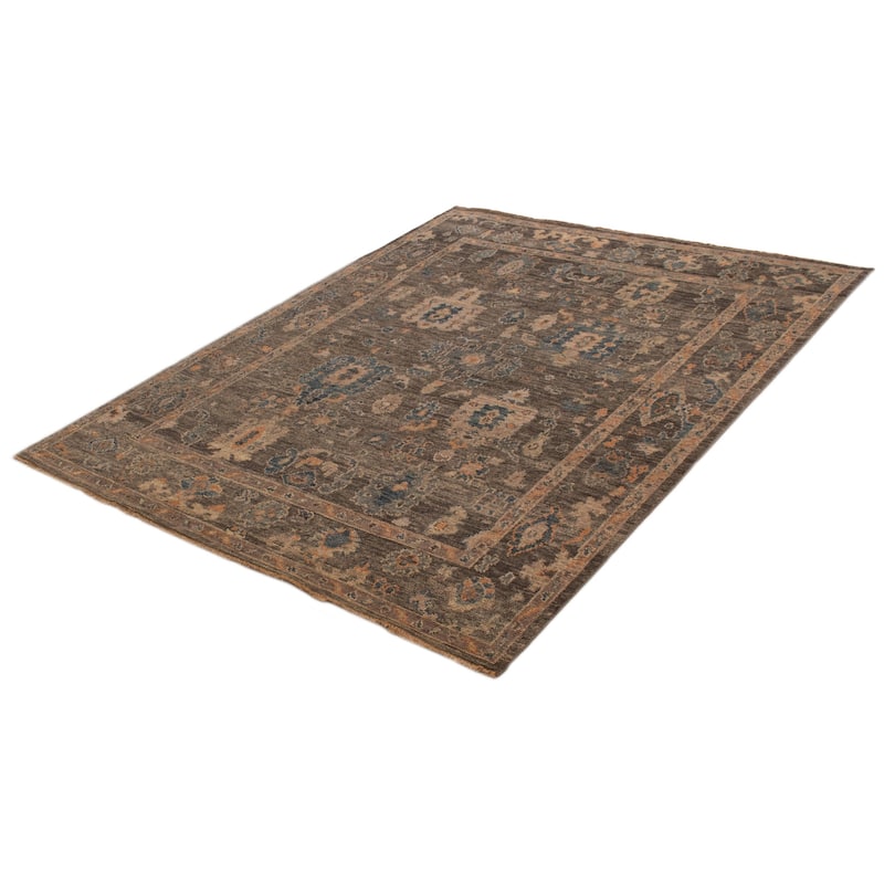 ECARPETGALLERY Hand-knotted Jules Serapi Dark Grey Wool Rug - 7'11 x 10'1