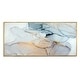 preview thumbnail 3 of 7, Designart "Luxry Blue And Grey Marble Art Ripples II" Abstract Framed Canvas Wall Art
