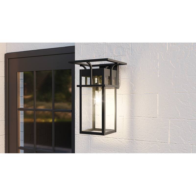 Markley 1-Light Earth Black Outdoor Wall Lantern