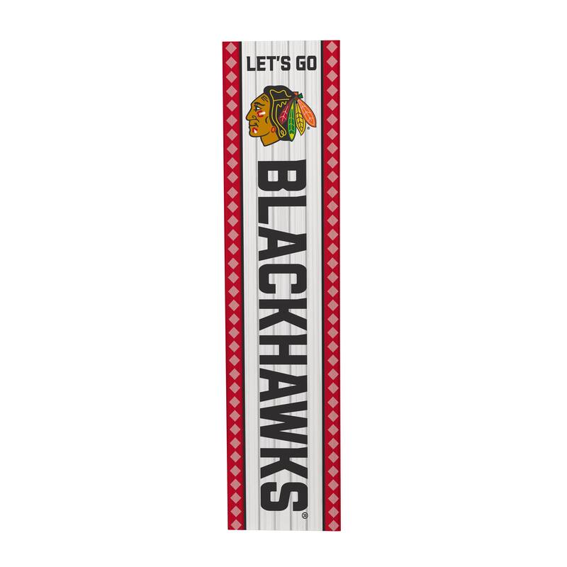 47" Double Sided Seasonal Porch Leaner, Chicago Blackhawks - 47" x 11.25"