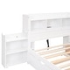 preview thumbnail 16 of 32, Full Size Storage Platform Bed with Trundle and Pull-Out Shelves, White