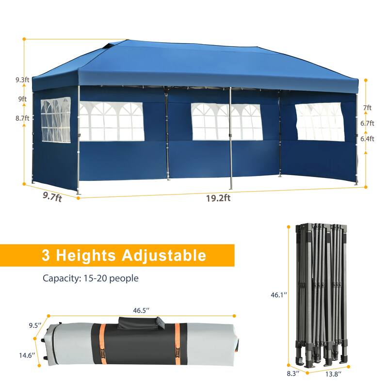 10x20 Pop Up Canopy with Sidewalls