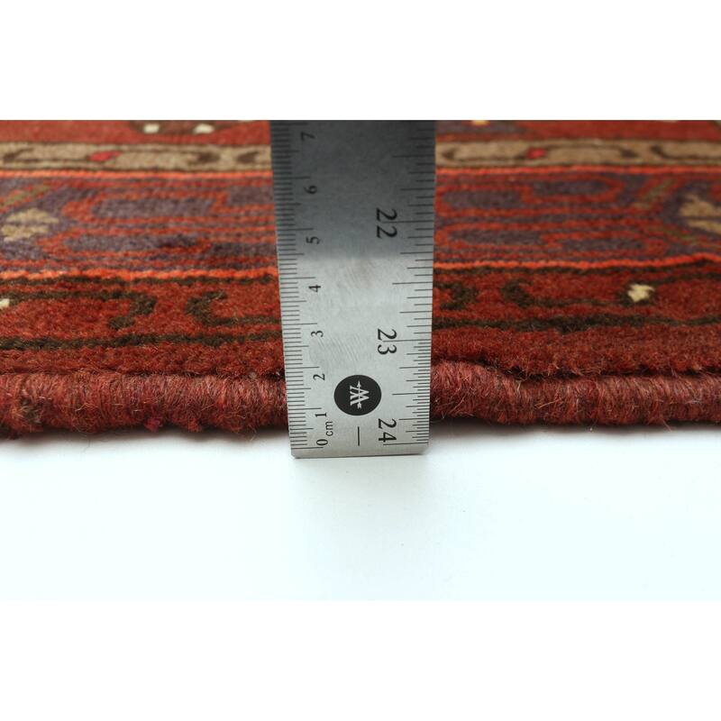 ECARPETGALLERY Hand-knotted Andelz Dark Red Wool Rug - 3'5 x 5'0