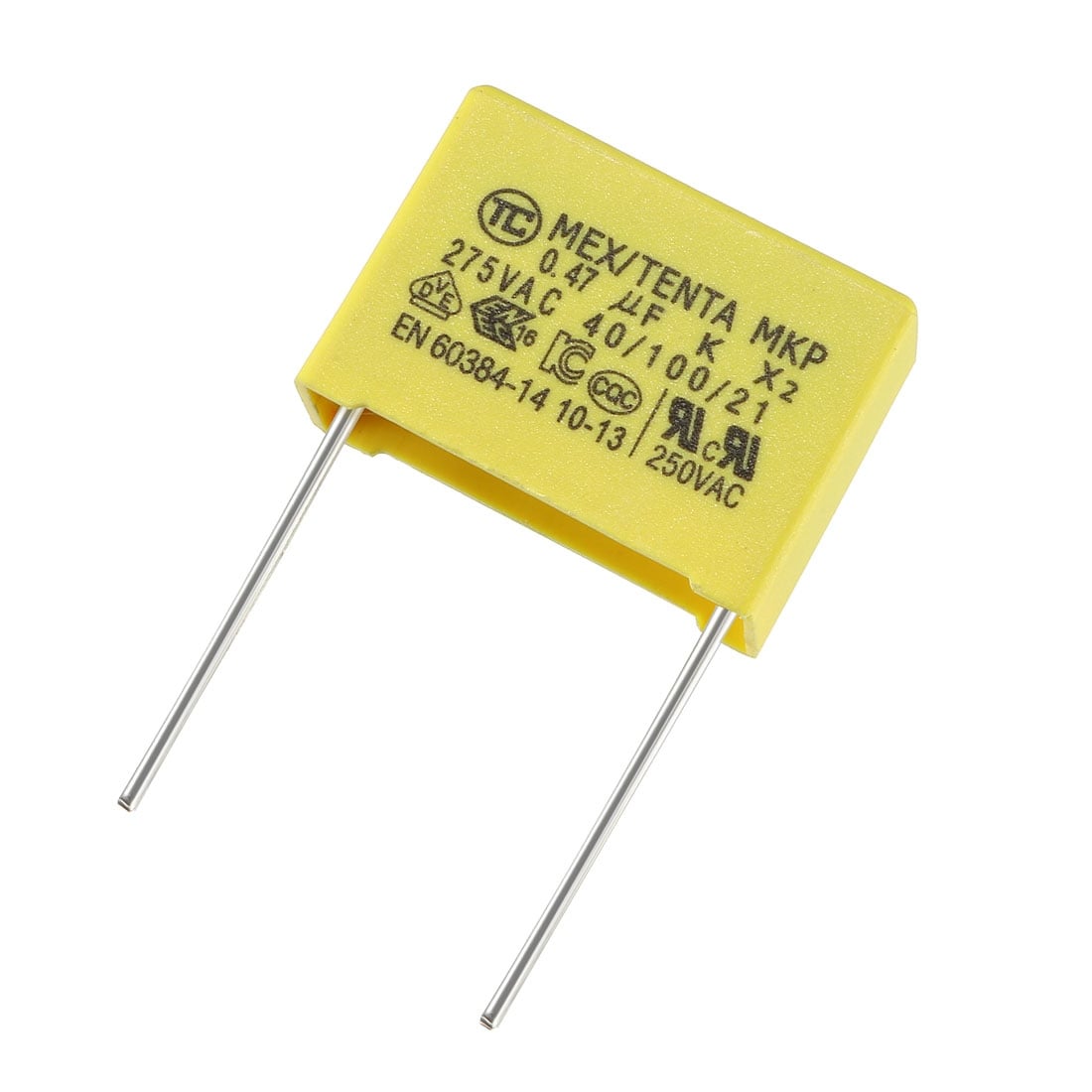 uxcell CBB21 Metallized Polypropylene Film Capacitors 400V 0.47uF for Electric Circuits Energy Saving Lamps Pack of 5