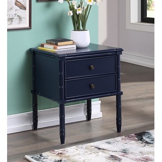 Navy bamboo nightstand discount