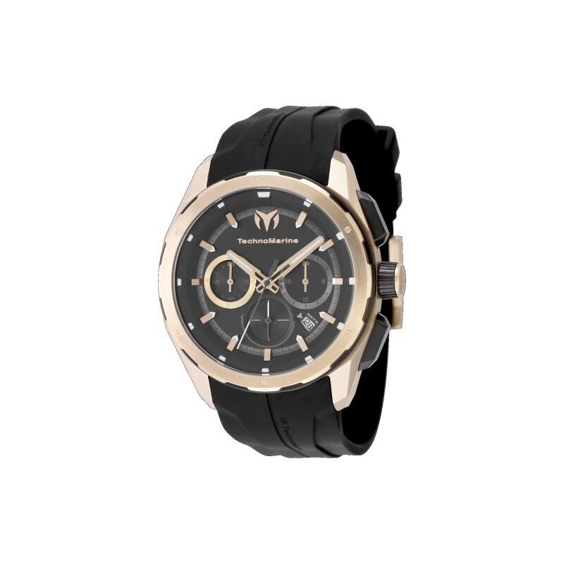 Technomarine Men's TM-318106 OCEAN Quartz Chronograph Black Dial Watch