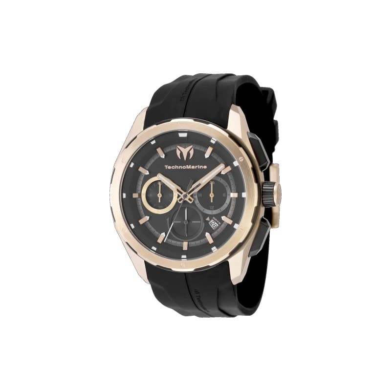Technomarine Men's TM-318106 OCEAN Quartz Chronograph Black Dial Watch