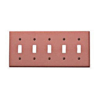 Switchplate Brushed Solid Copper Five Toggle | Renovator's Supply - Bed ...