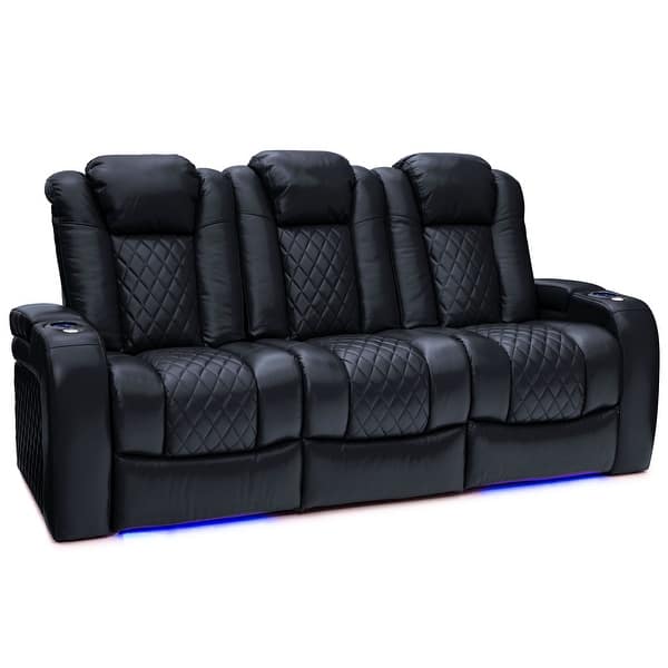Seatcraft Euphoria Heat & Massage Sofa & Loveseat, Black Top Grain