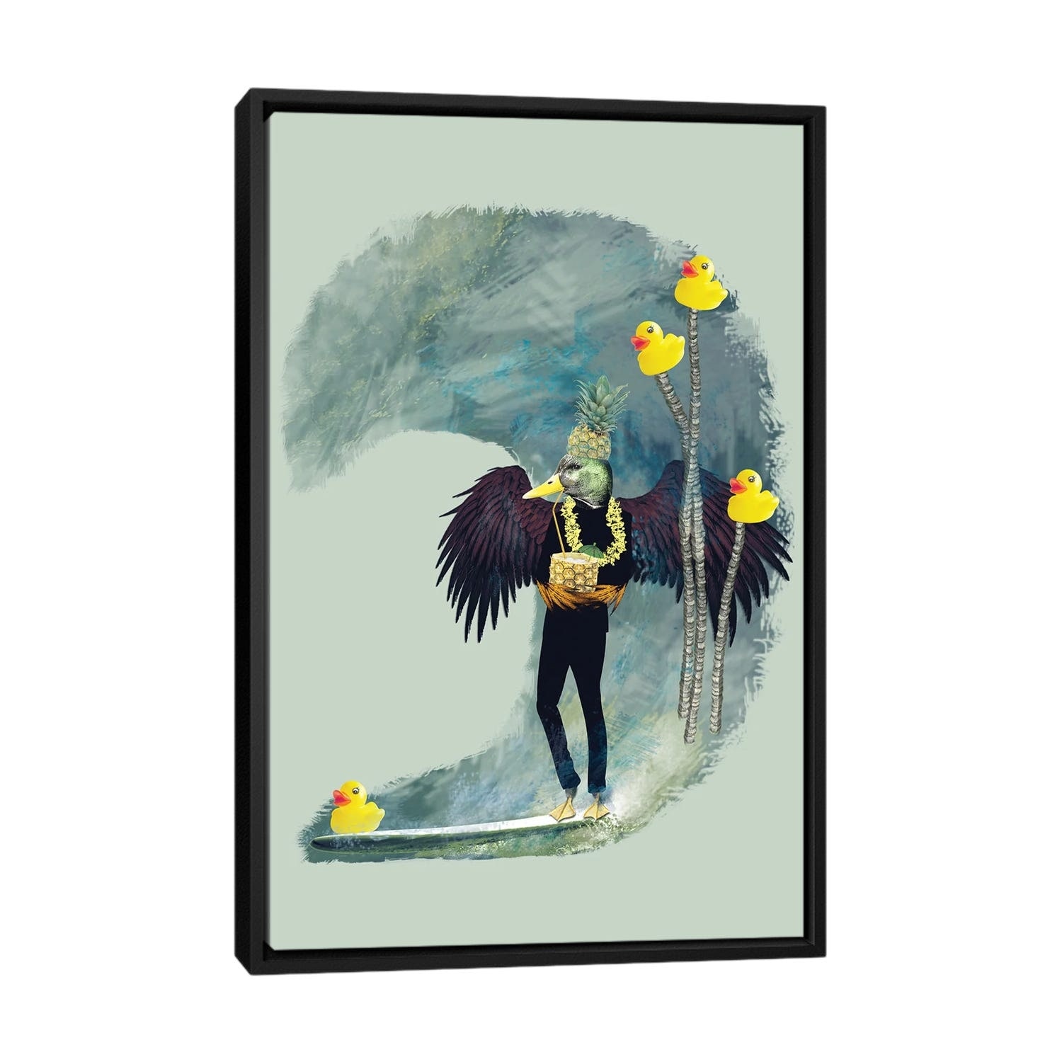 iCanvas "Duck Face" by Caroline Keslassy Framed