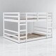 preview thumbnail 11 of 18, Full Over Full Bunk Bed with Ladder and Guardrails, Solid Wood Frame, No Box Spring Required