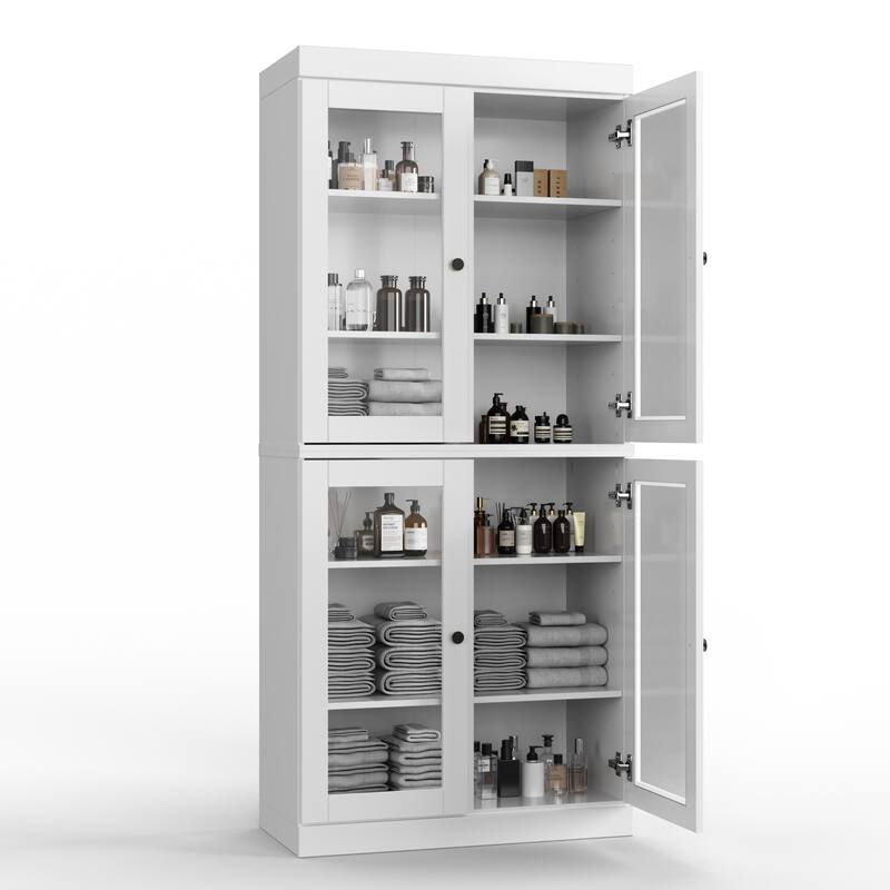 100% Solid Wood 32" Bathroom Cabinet with Optional Doors by Palace Imports