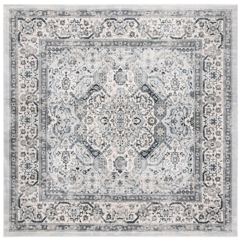 SAFAVIEH Isabella Minola Traditional Oriental Rug - 8'  x  8' - Dark Grey/Cream - Square