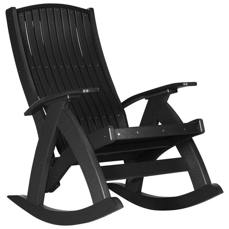 Poly Lumber Comfort Rocker - Black
