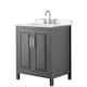Option Dark Gray, Chrome Trim, White Quartz Top