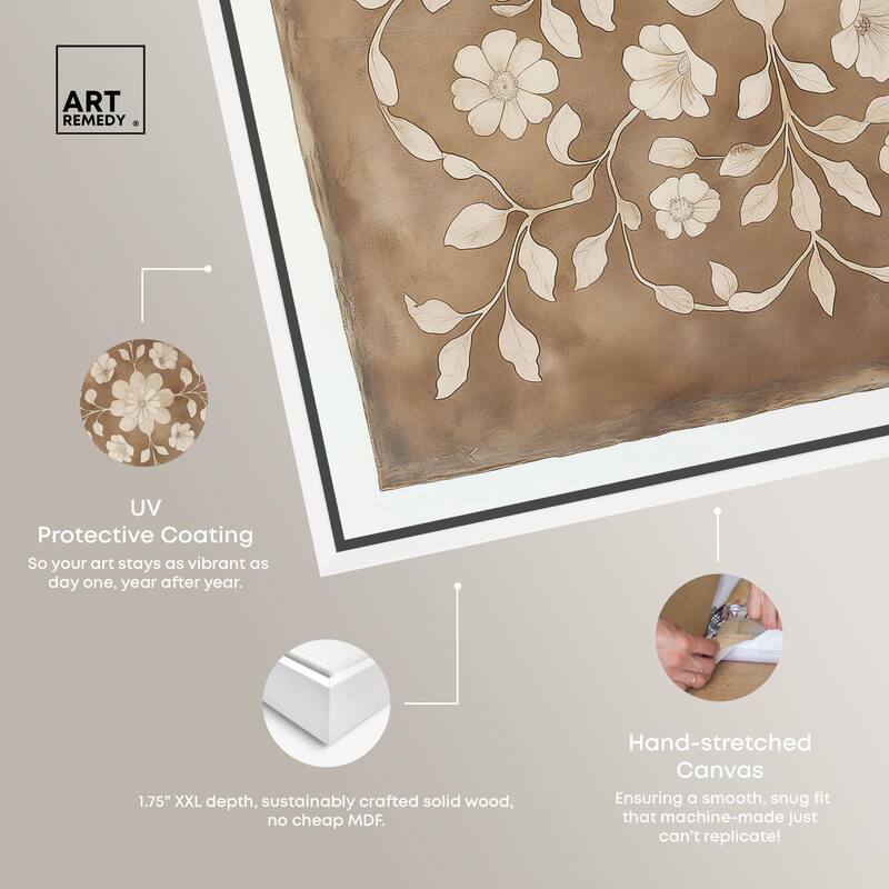 Floral Mandala Canvas by Art Remedy