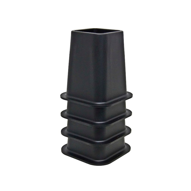 Heavy Duty Premium Quality 6 Inch Bed Risers - Furniture Riser for Desk, Sofa, Couch & Table, Black, Set of 4