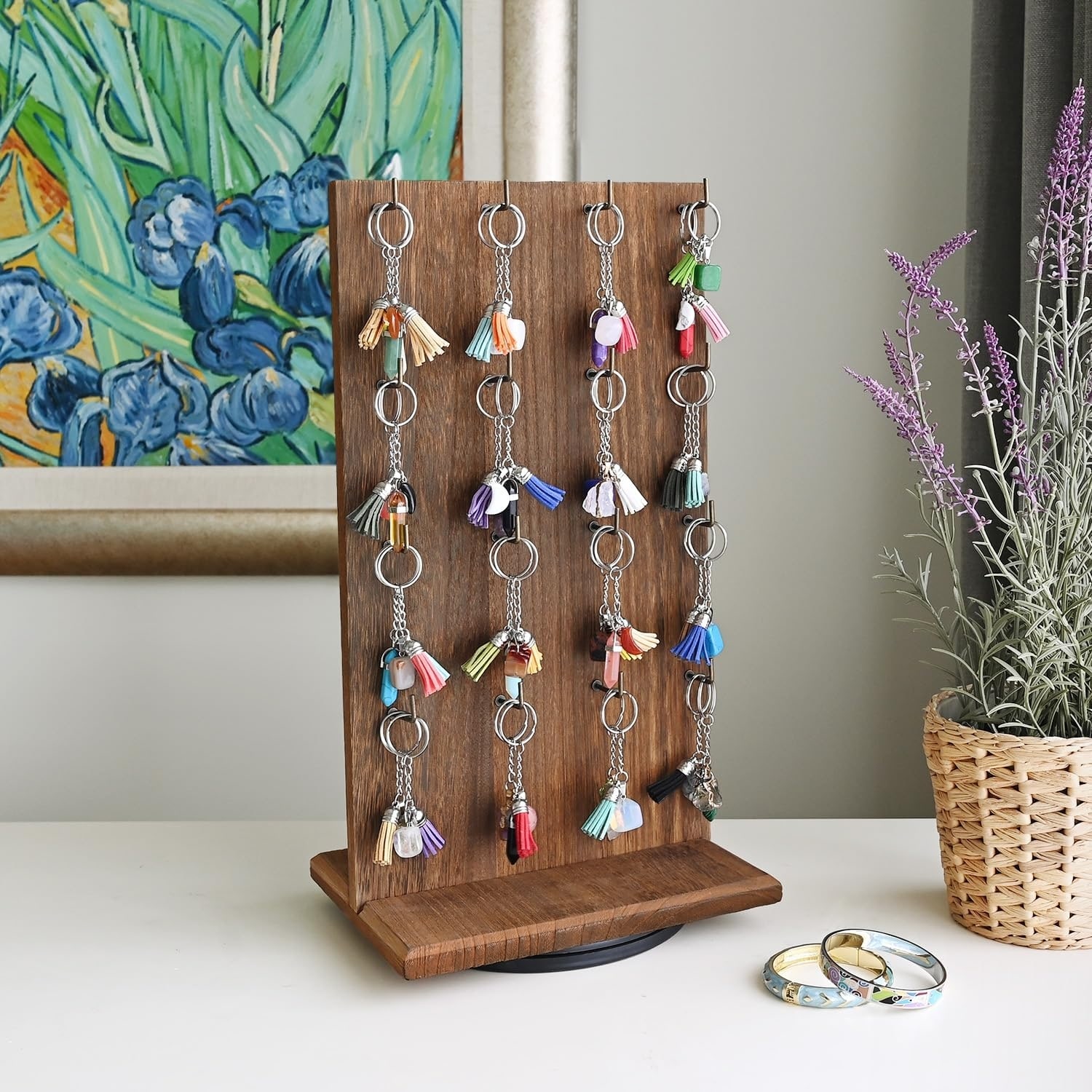 置物 sundaysbest Wooden-Rotating-Two-Sided-