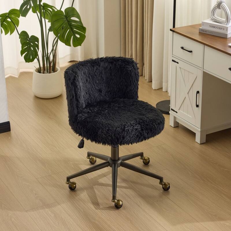 Plush Velvet Swivel Chair Antique Bronze Base With Wheels