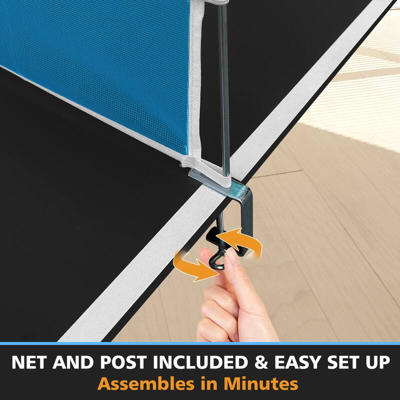 7*4ft Blue Mid-Size Ping Pong Conversion Top Foldable & Portable Table Tennis Table Top for Indoor Games