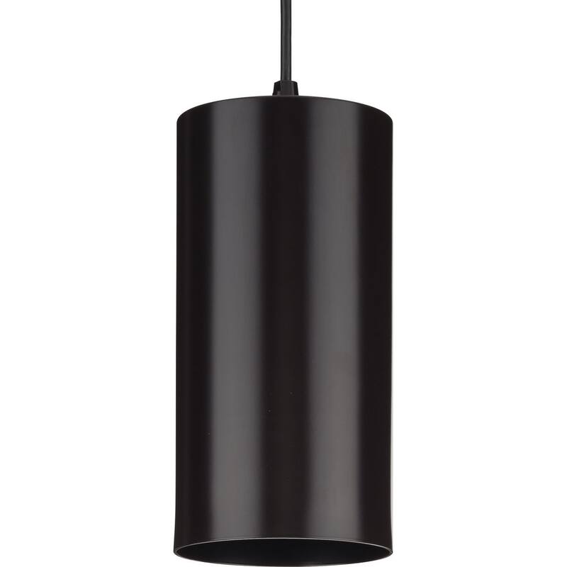 Cylinder Collection 6-Inch 1-Light Antique Bronze Modern Outdoor Pendant Hanging Light - 6 in x 6 in x 12 in - 6 in x 6 in x 12 in