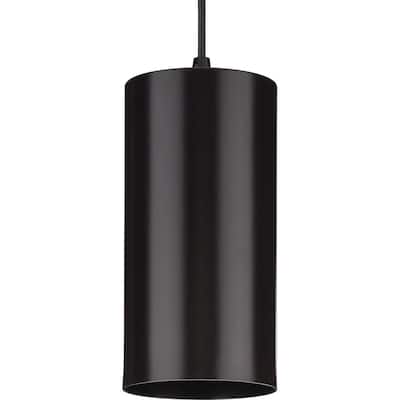 Cylinder Collection 6-Inch 1-Light Antique Bronze Modern Outdoor Pendant Hanging Light - 6 in x 6 in x 12 in