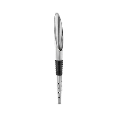 Rosendahl Pouring, Aerating, and Decanting Stopper, Black/Steel - H: 9.4"