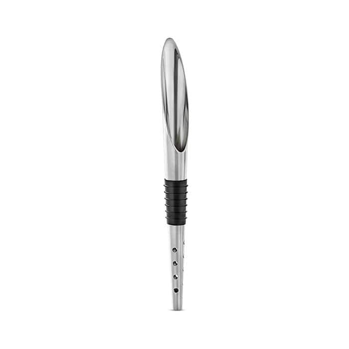 Rosendahl Pouring, Aerating, and Decanting Stopper, Black/Steel - H: 9.4"