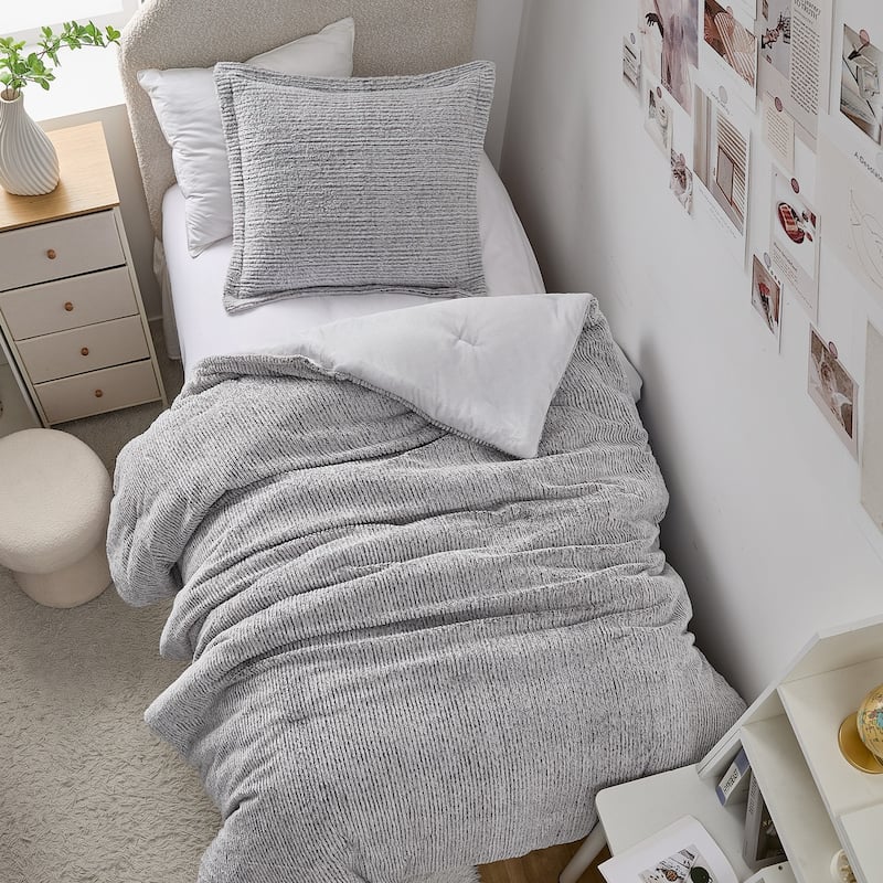 Glacier Frost - Coma Inducer® Oversized Comforter Set - Snowy Gray
