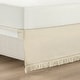 preview thumbnail 5 of 10, Lush Decor Boho Fringe 15-Inch Tailored Drop Easy Fit Bedskirt King - Neutral