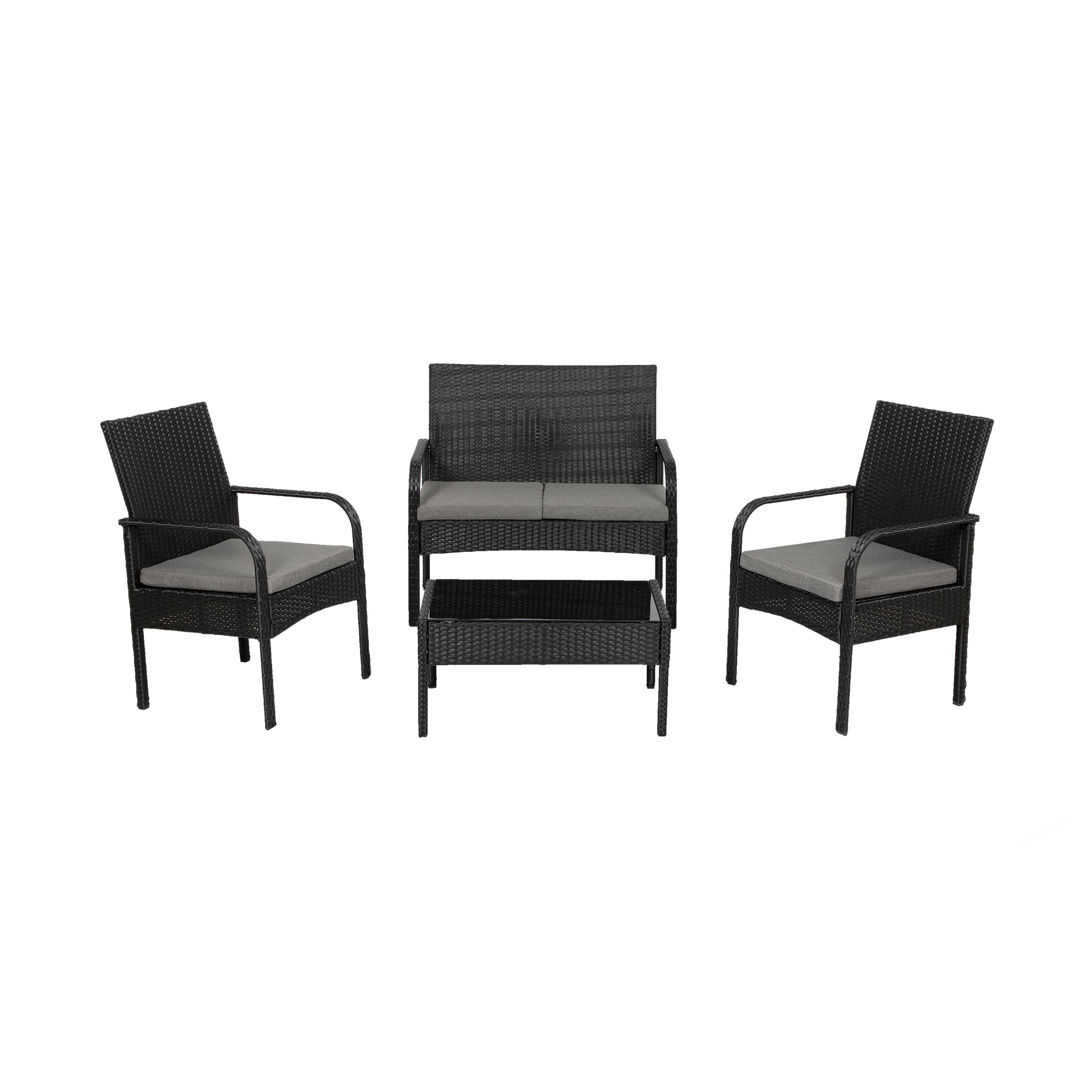 Sonoma 4 Piece Wicker all-weather Conversation Set with-image