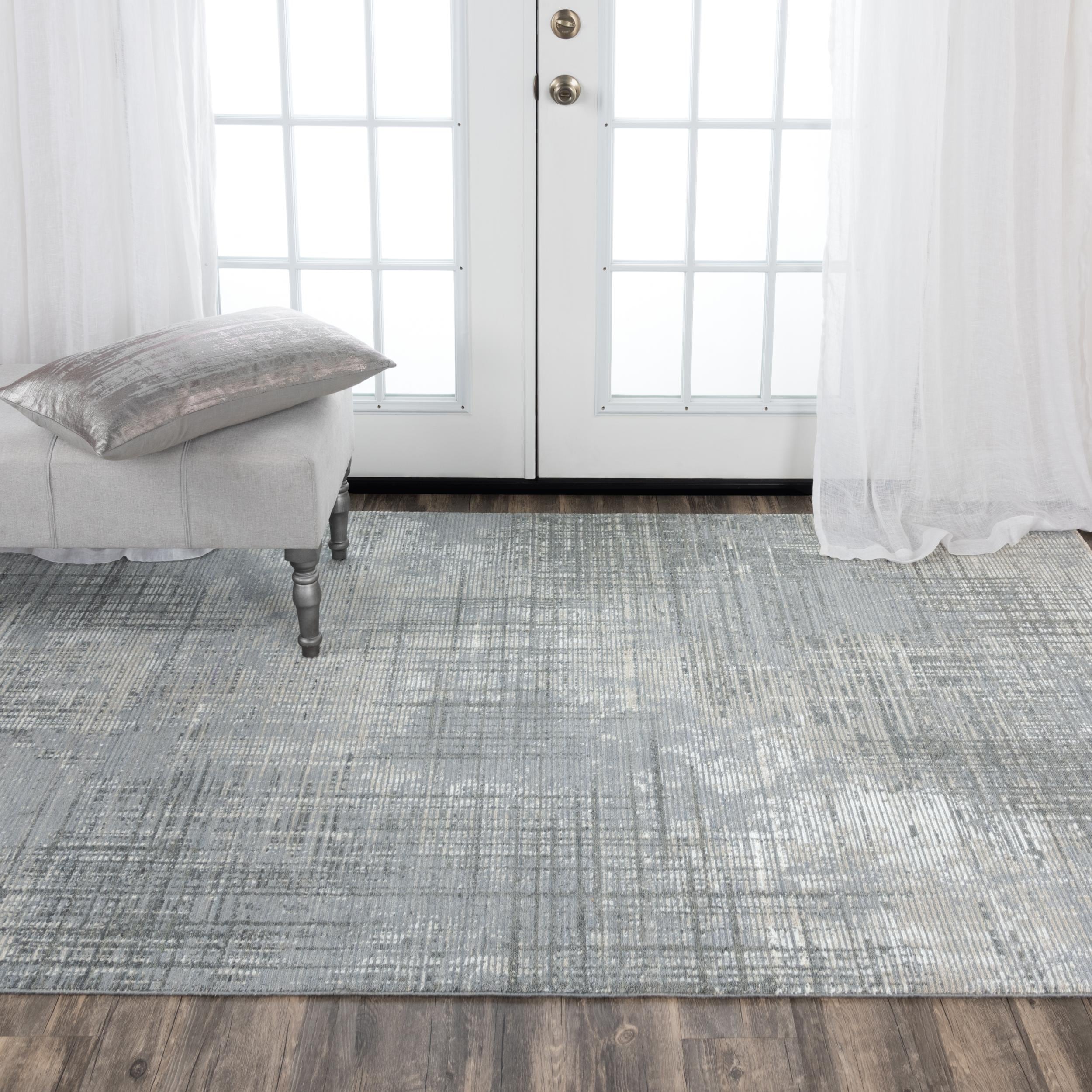 Alora Decor Aurora Beige, Grey, and Cream Cross Wool Blend Rug