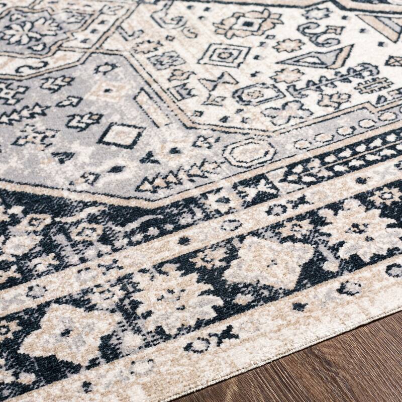 Livabliss Edgar Traditional Machine Washable Area Rug