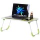 preview thumbnail 7 of 5, Bed Tray Laptop Foldable Table, Kids Lap Desk Homework Table Green