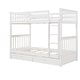 preview thumbnail 5 of 10, Twin-Over-Twin Bunk Bed with Ladders and Two Storage Drawers