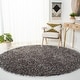 preview thumbnail 8 of 45, SAFAVIEH Handmade New Orleans Shag Triin Area Rug 5' Round - Platinum/Ivory - Round