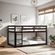 preview thumbnail 12 of 45, Artsy Solid Wooden Twin over Twin Bunk Bed with Ladder, Upper and Bottom Bed Platforms crafted with Strengthened Slats Espresso
