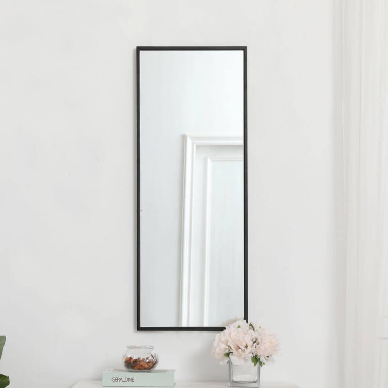 Elegant Lighting Eternity 36" x 14" Rectangular Beveled Metal Framed