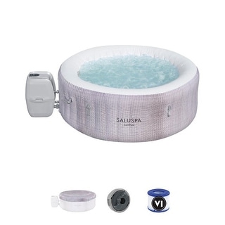 Bestway SaluSpa Cancun AirJet Inflatable Hot Tub with 120 Soothing Jets, Gray - Standard