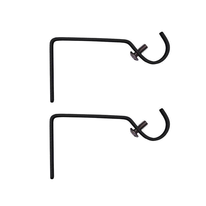 Kenney® 5/8" Curtain Rod Mounting Brackets, Set of 2, Black - Black
