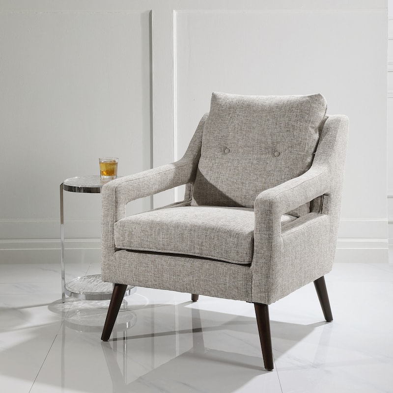 Uttermost 23570 O'Brien 29" Wide Wood Framed Linen Wingback Chair