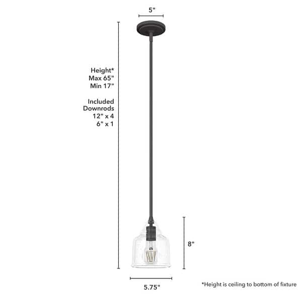 dimension image slide 2 of 4, Hunter Dunshire Bell Pendant - Kitchen Island, Dining Room, Entry - Modern Farmhouse, Transitional, Contemporary