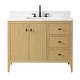 preview thumbnail 72 of 128, Vanity Art 42" Single Sink Bathroom Vanity Cabinet with Engineered Marble Countertop